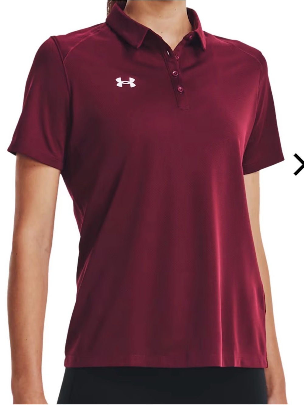 Under Armour Women’s Burgundy Short-Sleeve Polo Style Top, Size Small